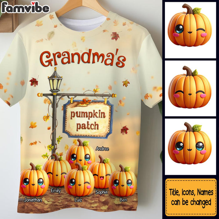 Personalized Gift For Grandma's Pumpkins Patch Fall All-over Print T Shirt - Hoodie - Sweatshirt 34279 1