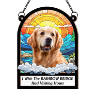 Personalized Gift For Dog Lovers Rainbow Bridge Had Visiting Hours Acrylic Suncatcher Ornament 34290 thumb 1
