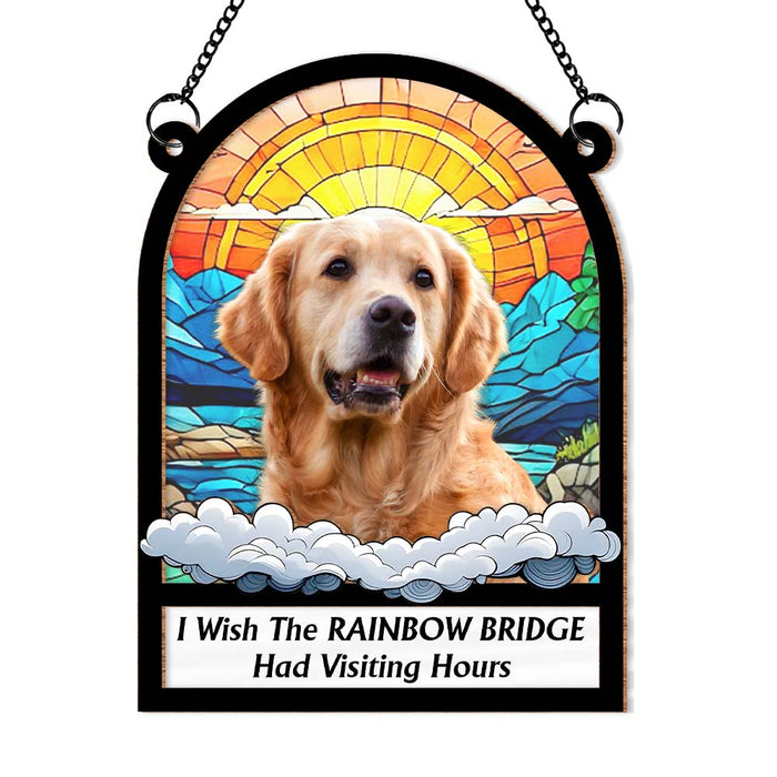 Personalized Gift For Dog Lovers Rainbow Bridge Had Visiting Hours Acrylic Suncatcher Ornament 34290 1