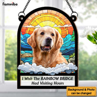 Personalized Gift For Dog Lovers Rainbow Bridge Had Visiting Hours Acrylic Suncatcher Ornament 34290 thumb 1