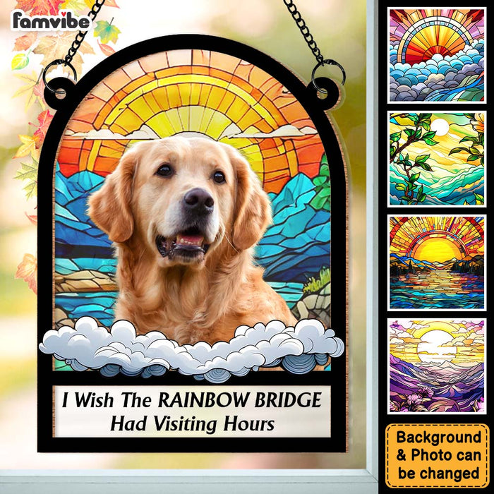 Personalized Gift For Dog Lovers Rainbow Bridge Had Visiting Hours Acrylic Suncatcher Ornament 34290 1