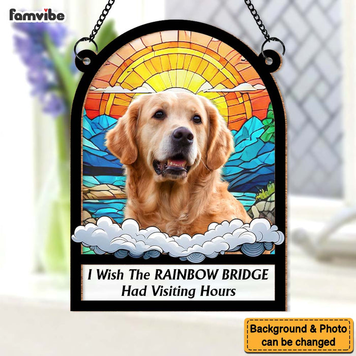 Personalized Gift For Dog Lovers Rainbow Bridge Had Visiting Hours Acrylic Suncatcher Ornament 34290 1