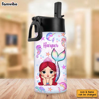 Personalized For Kid Mermaid Kids Water Bottle 34293 thumb 1