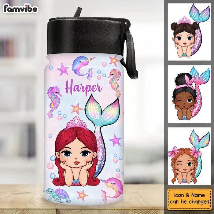 Personalized For Kid Mermaid Kids Water Bottle 34293 1