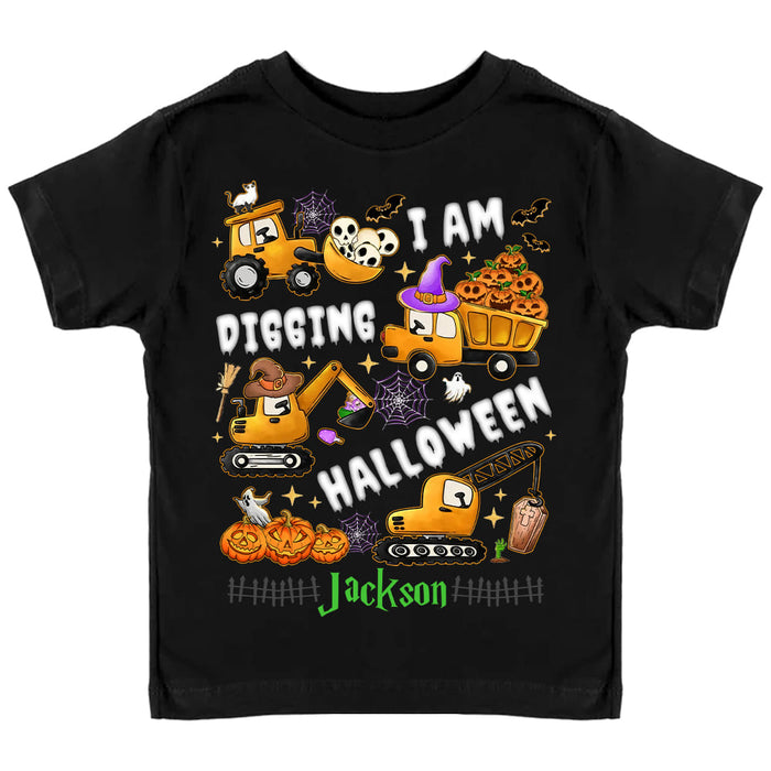 Personalized Gift For Grandson I'm Digging Halloween Kid T Shirt - Kid Hoodie - Kid Sweatshirt 34294 1