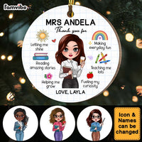 Personalized Gift For Teacher Keepsake Appreciation Circle Ornament 34299 thumb 1