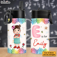 Personalized Gift For Granddaughter Letter Name Kid Kids Water Bottle 34302 thumb 1