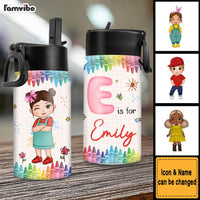 Personalized Gift For Granddaughter Letter Name Kid Kids Water Bottle 34302 thumb 1