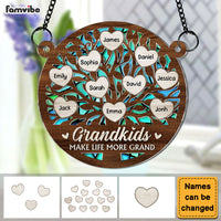 Personalized Grandkids M*ke Life More Grand Acrylic Suncatcher Ornament 34306 thumb 1