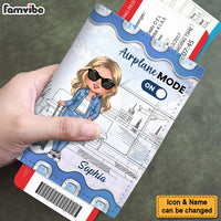 Personalized Airplane Mode Travel Lovers Passport Cover 34310 thumb 1