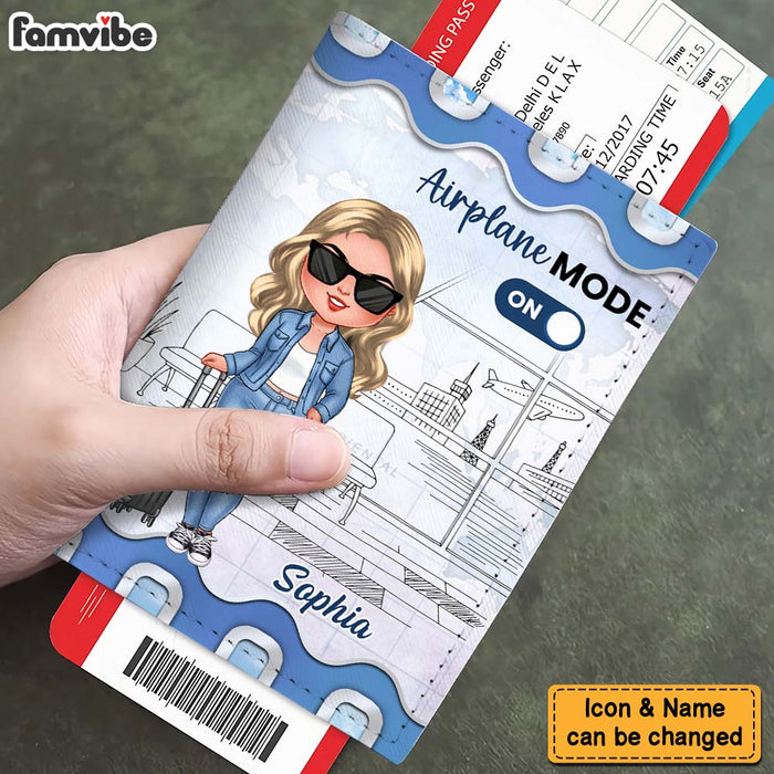Personalized Airplane Mode Travel Lovers Passport Cover 34310 1