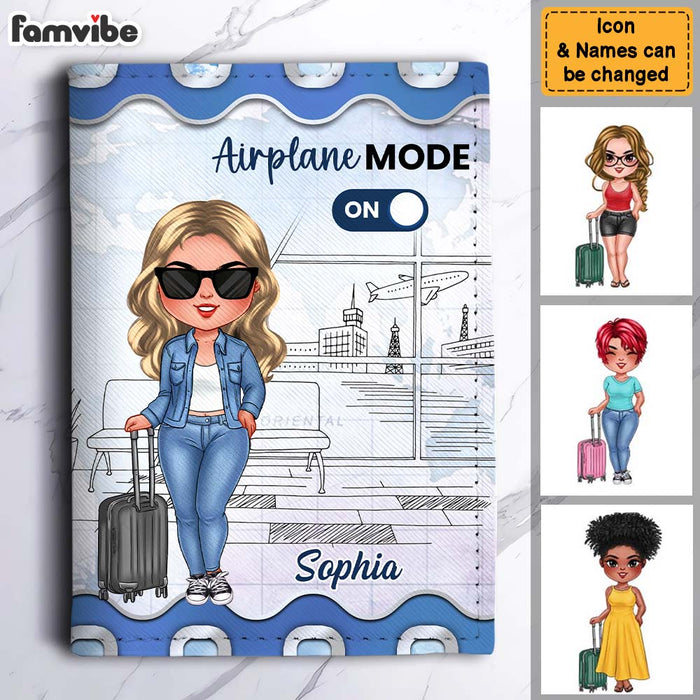 Personalized Airplane Mode Travel Lovers Passport Cover 34310 1