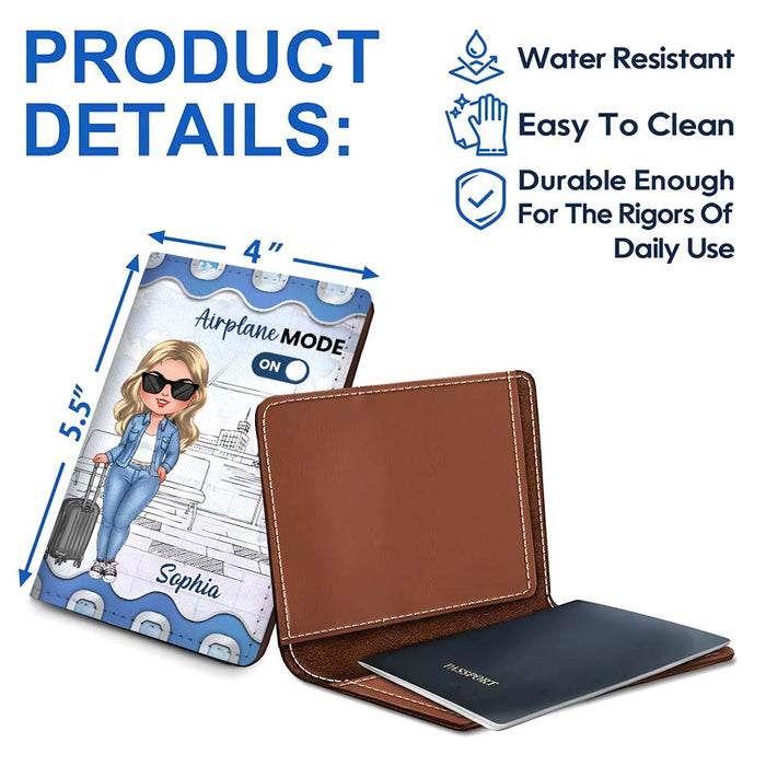 Personalized Airplane Mode Travel Lovers Passport Cover 34310 1
