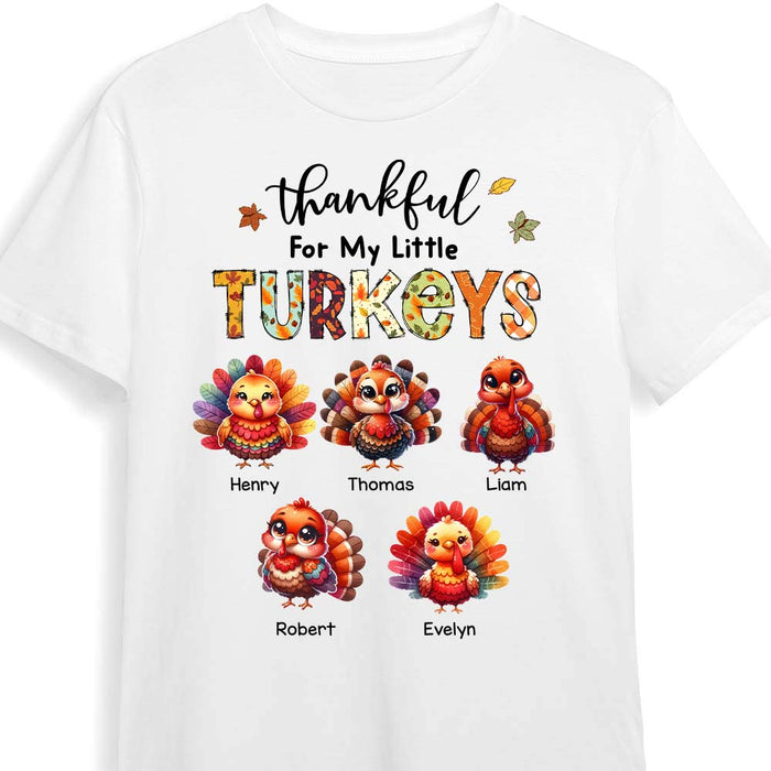 Personalized Gift For Grandma Thankful For My Little Turkeys Shirt - Hoodie - Sweatshirt 34312 1