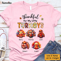 Personalized Gift For Grandma Thankful For My Little Turkeys Shirt - Hoodie - Sweatshirt 34312 thumb 1