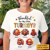 Personalized Gift For Grandma Thankful For My Little Turkeys Shirt - Hoodie - Sweatshirt 34312 thumb 1