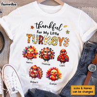 Personalized Gift For Grandma Thankful For My Little Turkeys Shirt - Hoodie - Sweatshirt 34312 thumb 1