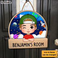 Personalized Kid Welcome To My Room Wood Sign 34320 thumb 1
