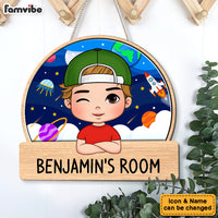 Personalized Kid Welcome To My Room Wood Sign 34320 thumb 1