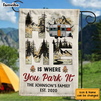 Personalized Gift Idea For Family Trip Camping Home Is Where You Park It Flag 34322 thumb 1