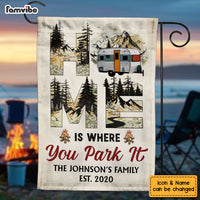 Personalized Gift Idea For Family Trip Camping Home Is Where You Park It Flag 34322 thumb 1