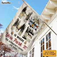 Personalized Gift Idea For Family Trip Camping Home Is Where You Park It Flag 34322 thumb 1