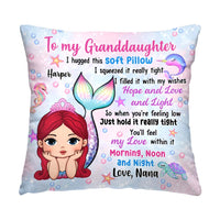 Personalized Granddaughter Daughter Mermaid Pillow 34331 thumb 1