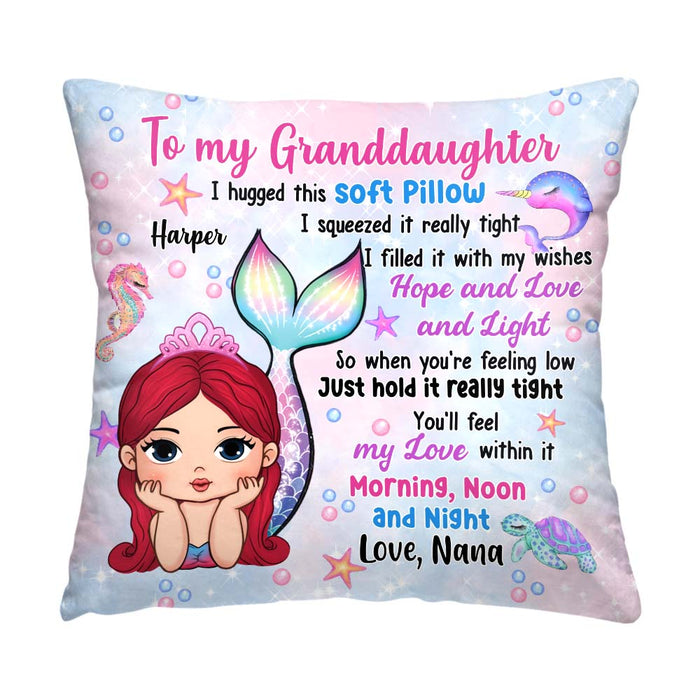 Personalized Granddaughter Daughter Mermaid Pillow 34331 1