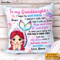 Personalized Granddaughter Daughter Mermaid Pillow 34331 thumb 1