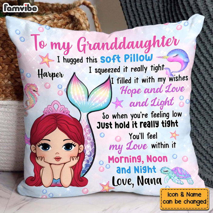 Personalized Granddaughter Daughter Mermaid Pillow 34331 1
