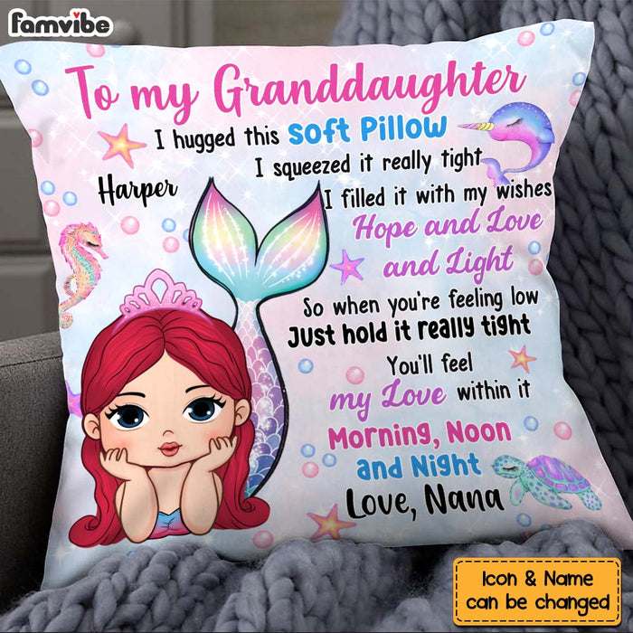Personalized Granddaughter Daughter Mermaid Pillow 34331 1