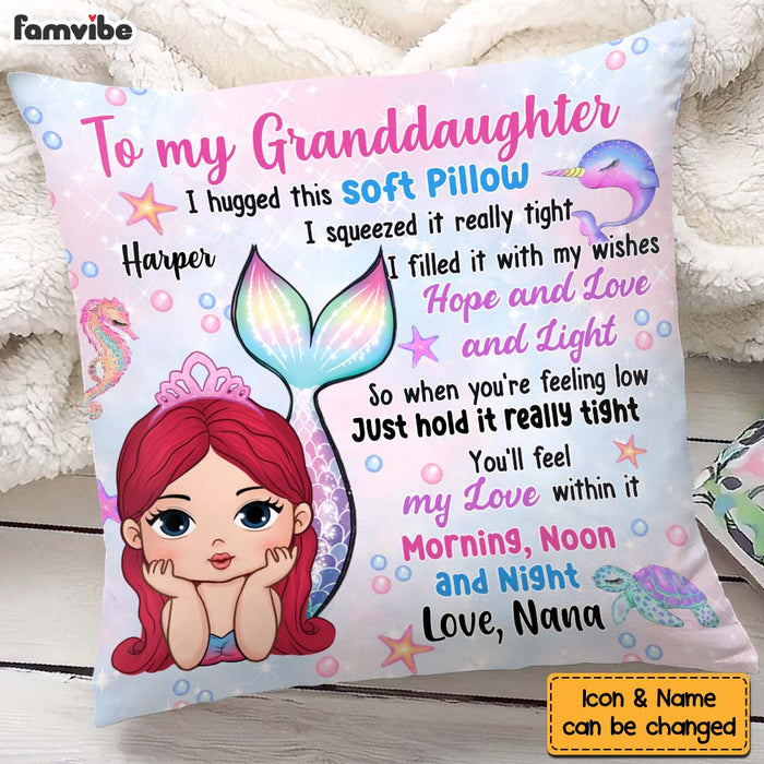 Personalized Granddaughter Daughter Mermaid Pillow 34331 1