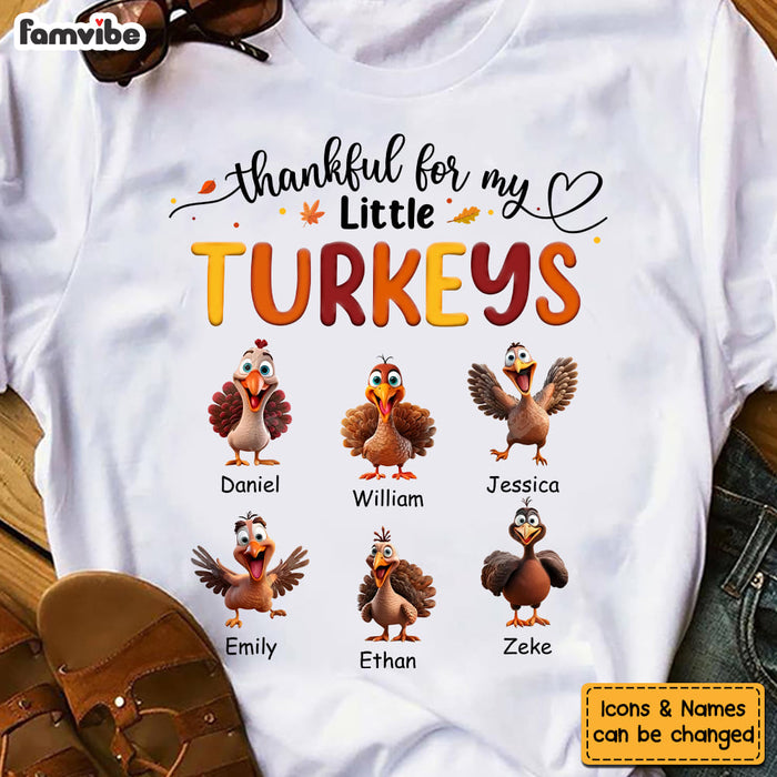 Personalized Gift For Grandma Thankful For My Turkeys Shirt - Hoodie - Sweatshirt 34332 1