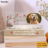 Personalized Gift For Pet Memorial Favorite Hello Hardest Goodbye Acrylic Name Night Light 34342 thumb 1