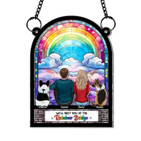 Personalized Gift For Dog Lover I'll Meet You Acrylic Suncatcher Ornament 34350 thumb 1