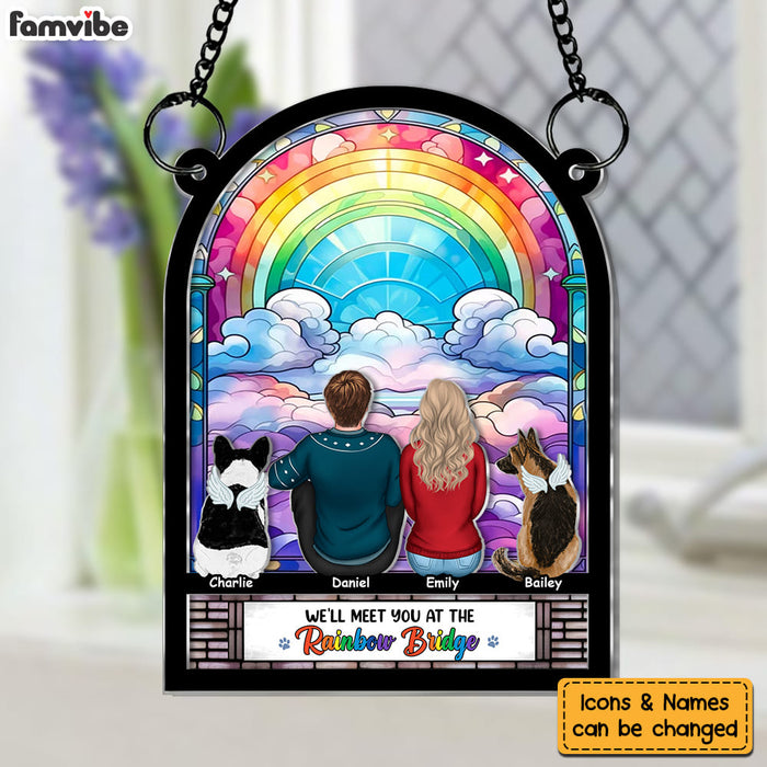Personalized Gift For Dog Lover I'll Meet You Acrylic Suncatcher Ornament 34350 1