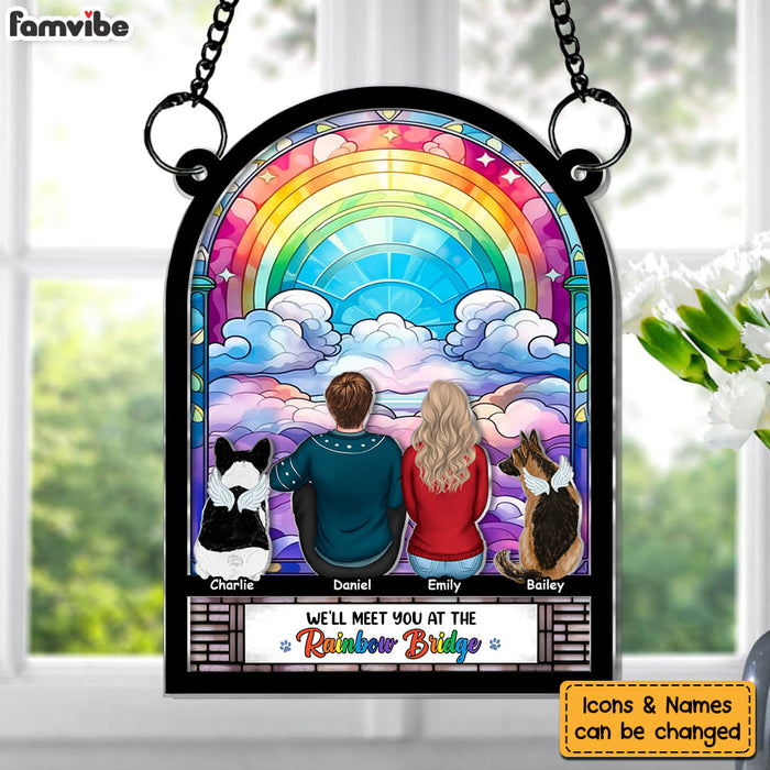 Personalized Gift For Dog Lover I'll Meet You Acrylic Suncatcher Ornament 34350 1