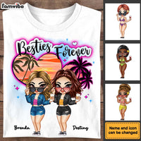 Personalized Gift For Besties Airbrushed Summer Beach Shirt - Hoodie - Sweatshirt 34357 thumb 1