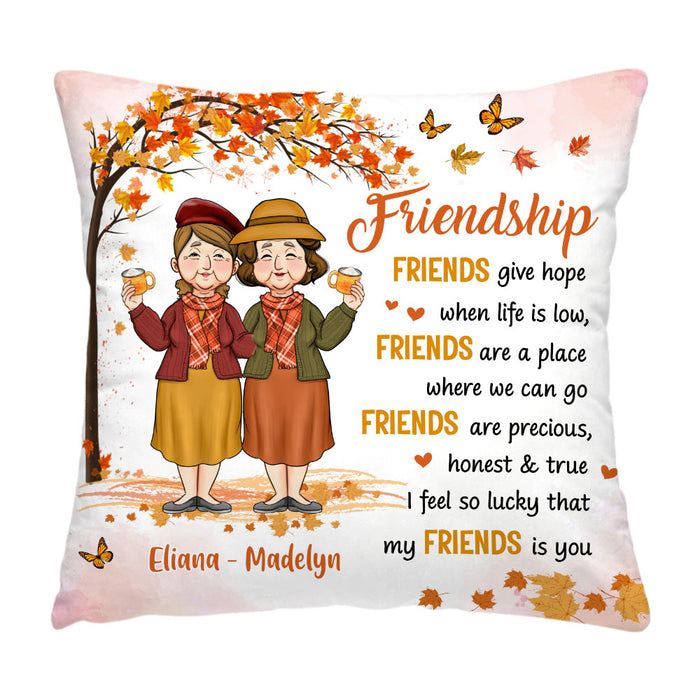 Personalized Gift To My Old Friend Thank You Autumn Pillow 34358 1