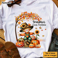 Personalized Grandkids Autumn Vibe Scarecrow Grandma And Pumpkin Shirt - Hoodie - Sweatshirt 34364 thumb 1