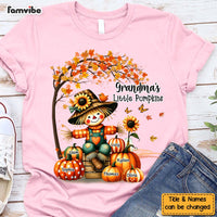 Personalized Grandkids Autumn Vibe Scarecrow Grandma And Pumpkin Shirt - Hoodie - Sweatshirt 34364 thumb 1