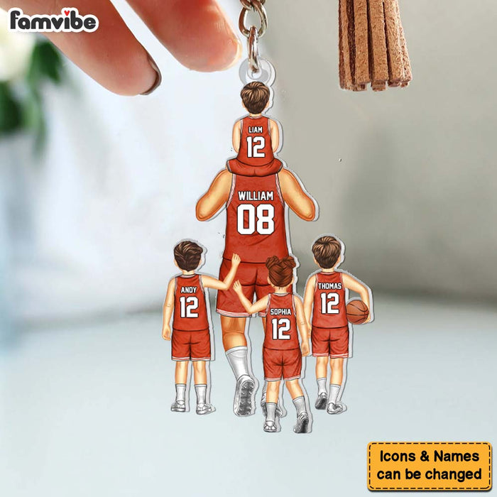 Personalized Dream Team Basketball Acrylic Keychain 34377 1