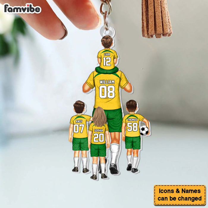 Personalized Soccer Player Birthday's Gift Dad & Kids Acrylic Keychain 34378 1