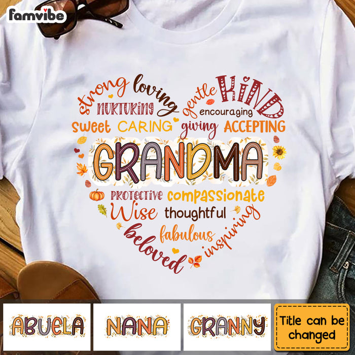 Personalized Gift For Grandma Love Fall Vibes Shirt - Hoodie - Sweatshirt 34380 1