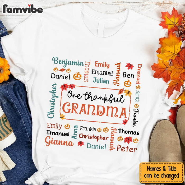 Personalized Gift For Grandma Thankful Fall Shirt - Hoodie - Sweatshirt 34388 1
