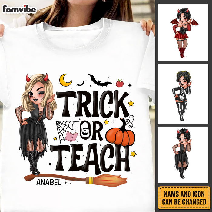 Personalized Gift for Teacher Trick or Teach Shirt - Hoodie - Sweatshirt 34397 1