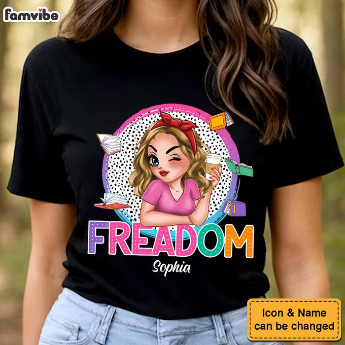 Personalized Gift Summer Teacher Freedom To Read Shirt - Hoodie - Sweatshirt 34406 1