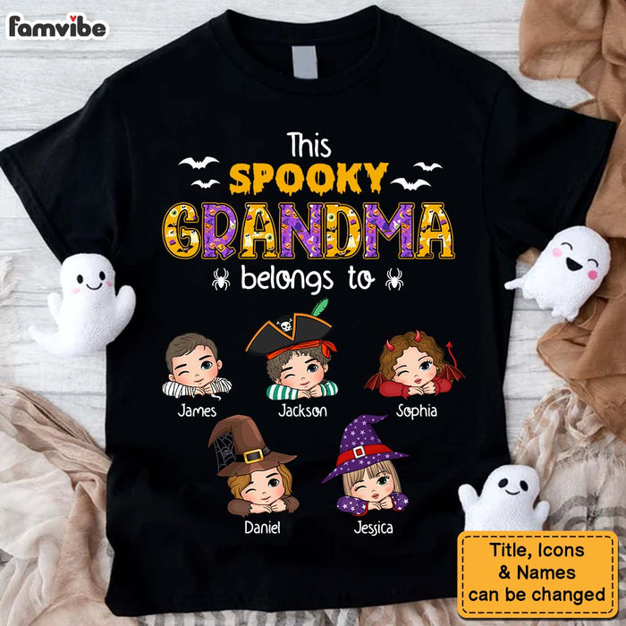 Personalized Halloween Gift For Grandma This Spooky Grandma Belongs To Shirt - Hoodie - Sweatshirt 34418 1