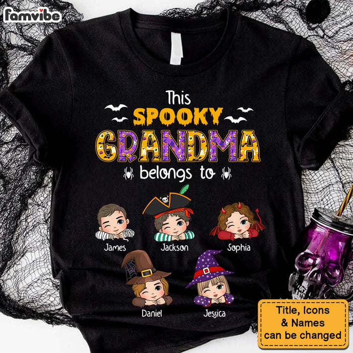 Personalized Halloween Gift For Grandma This Spooky Grandma Belongs To Shirt - Hoodie - Sweatshirt 34418 1