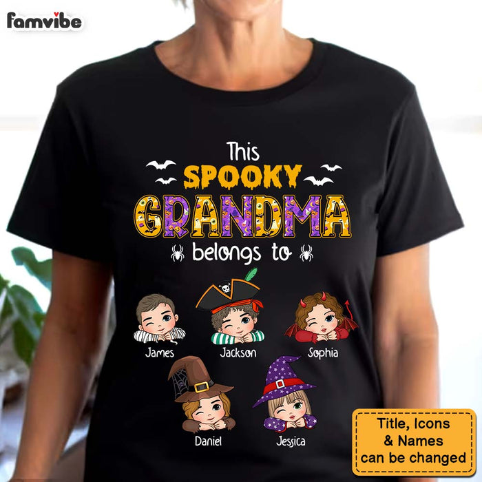 Personalized Halloween Gift For Grandma This Spooky Grandma Belongs To Shirt - Hoodie - Sweatshirt 34418 1